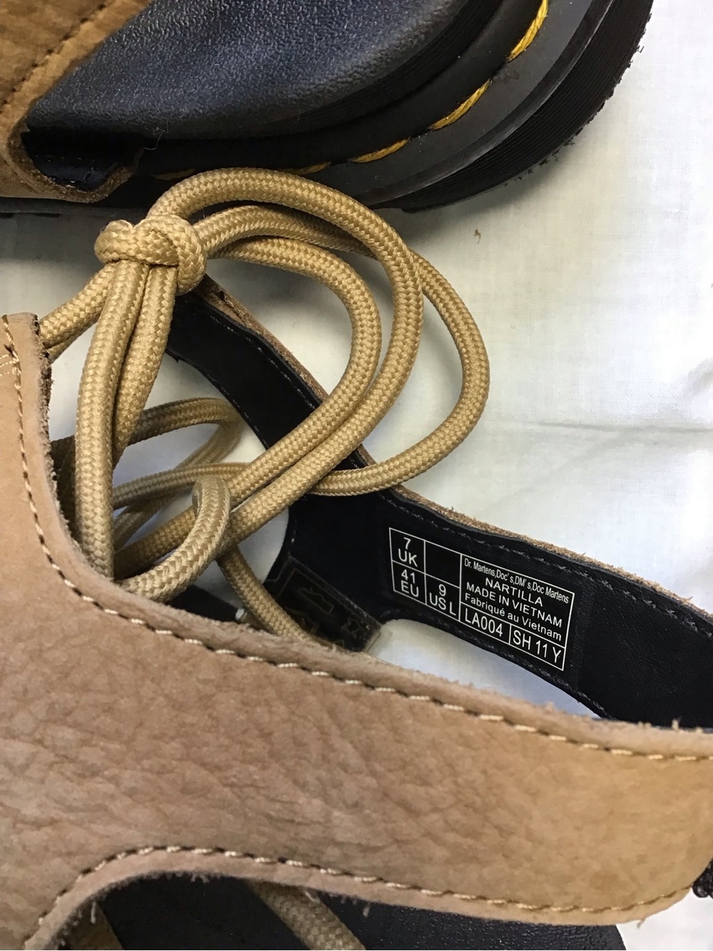 Dr. Martens Women’s Tan Lace-Up Platform Sandals - Picture 6 of 9